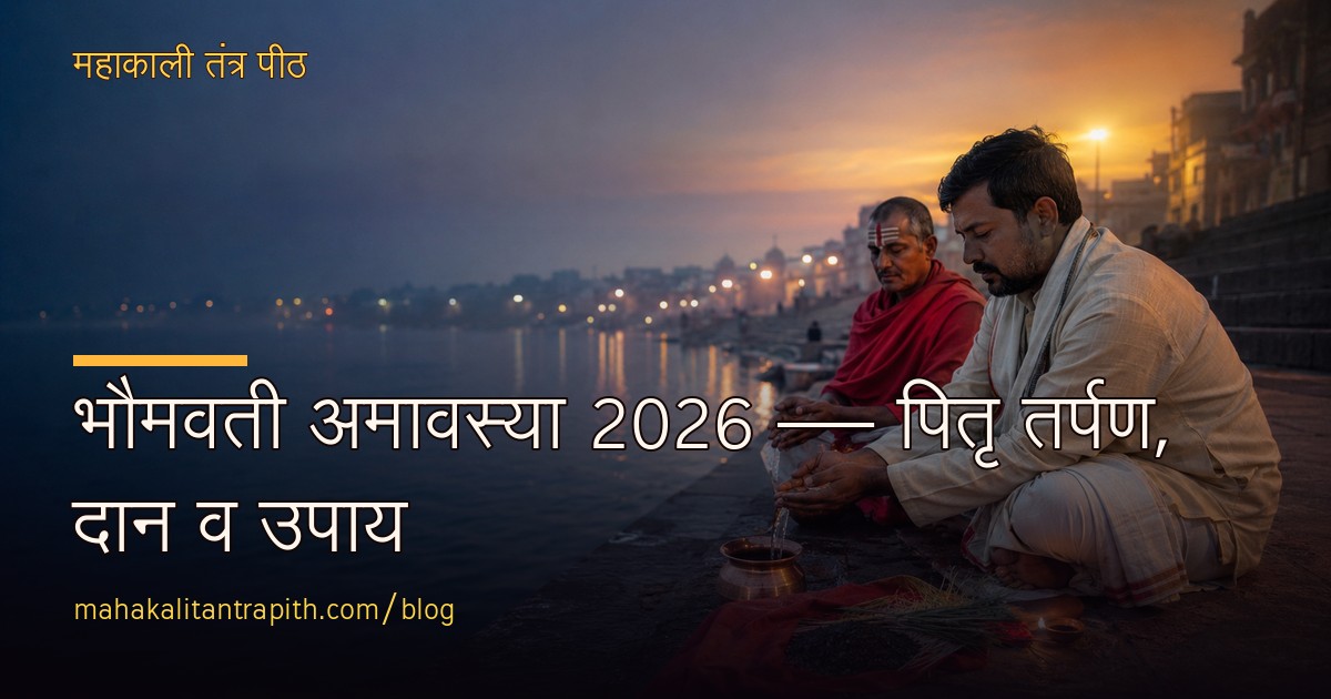 भौमवती अमावस्या 2026 — पितृ तर्पण, दान व उपाय